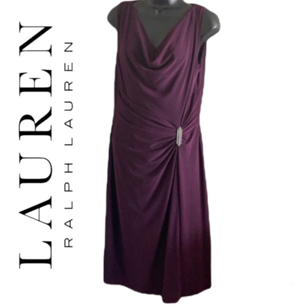 Ralph Lauren purple sleeveless cocktail dress size 12